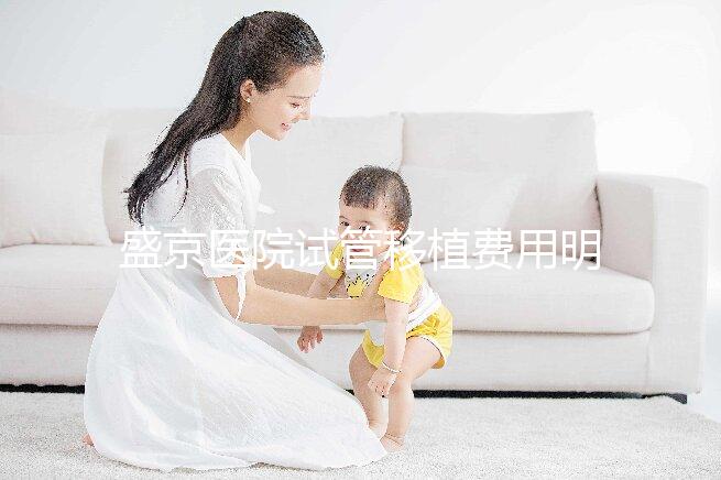 盛京醫(yī)院試管移植費用明細(xì)來了!成功率高不高一次說清