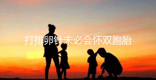 打排卵針未必會(huì)懷雙胞胎,最靠譜的方法是這4招