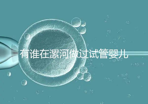 有誰在漯河做過試管嬰兒，具體費用及成功率是多少？