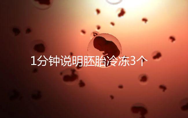 1分鐘說明胚胎冷凍3個(gè)月和2個(gè)月有區(qū)別做試管的人應(yīng)該看看